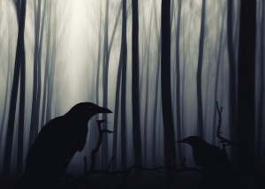 graveyard silhouette halloween abstract background.